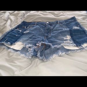 American Eagle high rise jean shorts
